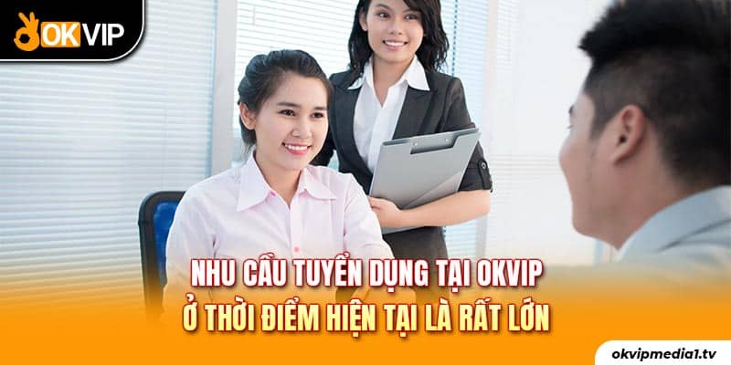 Nhu cầu tuyển dụng tại OKVIP ở thời điểm hiện tại là rất lớn